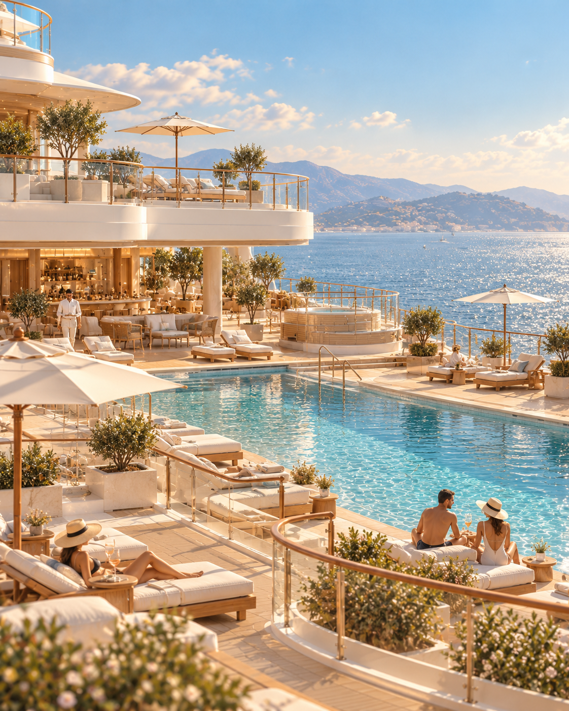 Приватная палуба luxury-яхты
