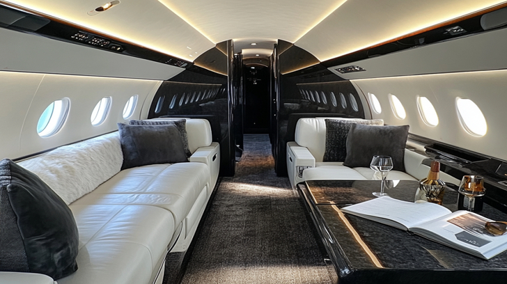 Салон бизнес-джета Bombardier Global 7500