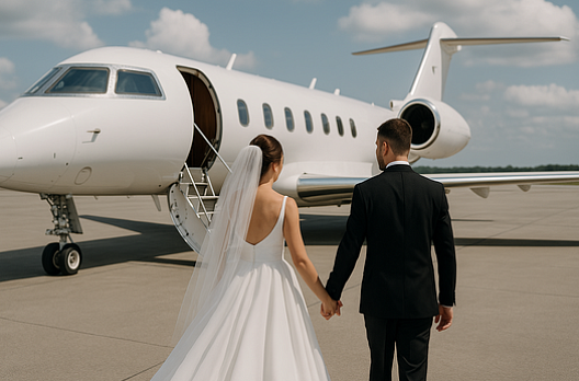 Куда полететь в свадебное путешествие – Медовый месяц на частном самолете